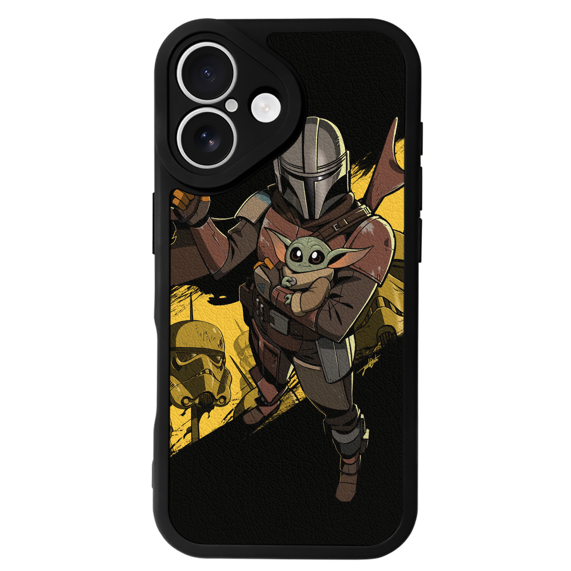 （画像用） スター・ウォーズ Star Wars 【iPhone 16シリーズ対応】シリコンスマホケース（レザー調） 材質：シリコン